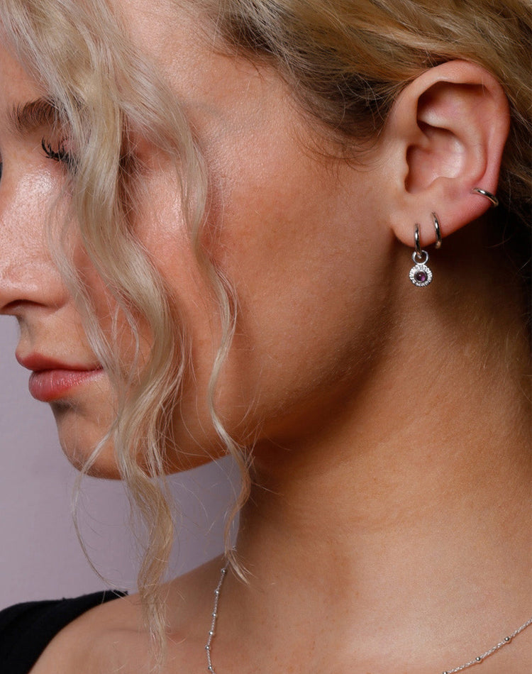 Marie Earring Charm in Silver